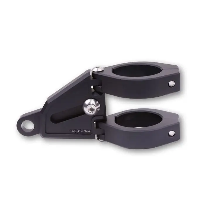HIGHSIDER CNC Alu Lampenhalter Set EXTEND für Ø 42-43 mm, längenverstellbar, schwarz (Set) Direktkauf