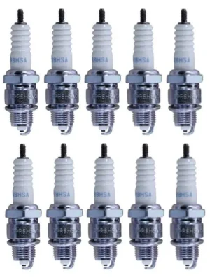 10x Zündkerze BPR8HSA Zündkerzen Set 10 Stück 10er Pack für Motorrad / Roller Top-Seller