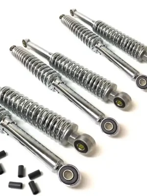 2x 280mm + 4x 310mm Stoßdämpfer Chrom Tieferlegung Set für Simson Duo Geprüft