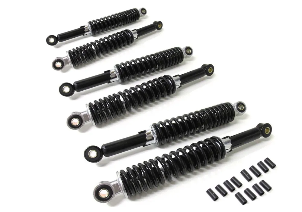 6x Stoßdämpfer 310mm Schwarz Tieferlegung Set 31cm für Simson Duo Mega-Angebot