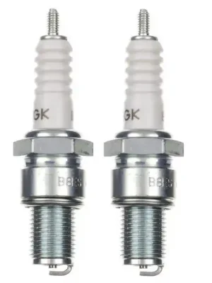 2x Zündkerze B8ES Zündkerzen Set 2 Stück für Motorrad Roller Scooter Aprilia Piaggio Vespa Geprüft