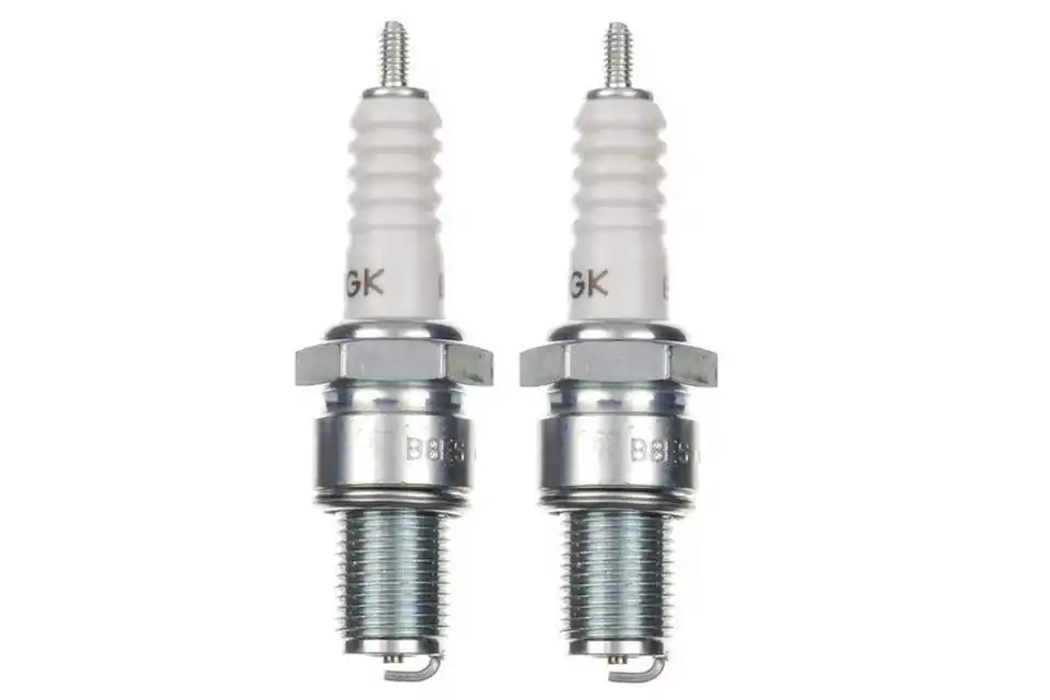 2x Zündkerze B8ES Zündkerzen Set 2 Stück für Motorrad Roller Scooter Aprilia Piaggio Vespa Geprüft