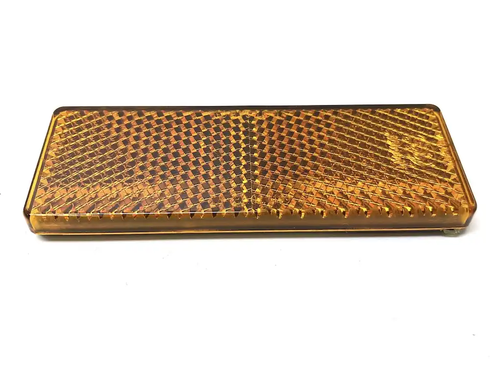 Neu Reflektor Katzenauge Rechteck Orange 85,5x31,5mm E-geprüft