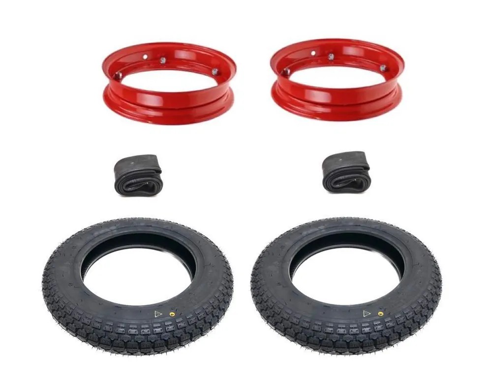 Ausverkauf Reifen 3.50-10 Felgen Rot Radsatz für Vespa PK PX XL Rally T5 Lusso