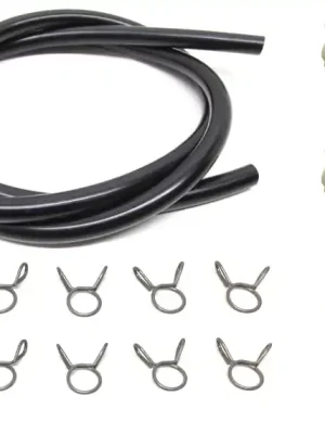 Günstig Benzinschlauch Set 5x8mm 1m mit 3 Filtern & 10 Federklemmen für Roller Mofa Moped