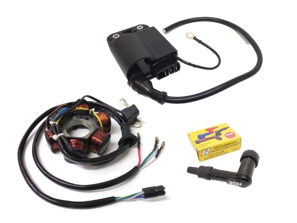 Lichtmaschine CDI Zündspule Kerzenstecker Set für Piaggio NRG Sfera RST TPH Zip Garantierte Lieferung