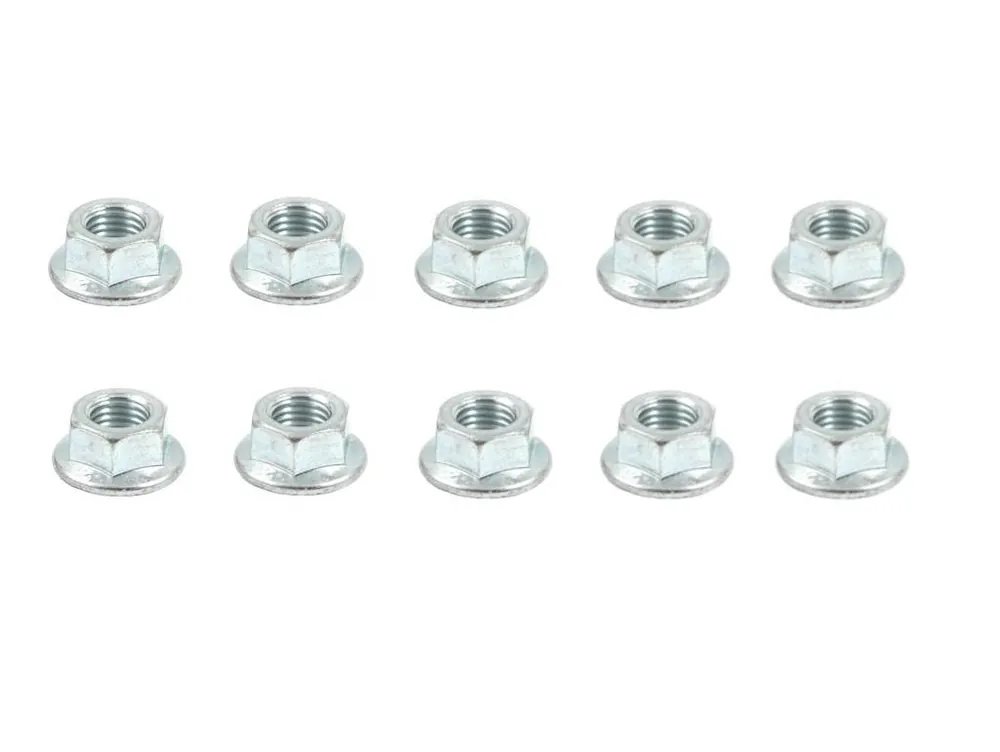 10× Polradmutter M10×1,25 für Piaggio, Peugeot, SYM, Aprilia, Derbi, Gilera Must-Have