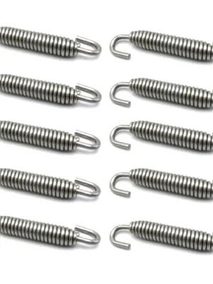 10x Auspufffedern Krümmerfedern 70 mm Universal mit Schwenkgelenk Edelstahl Preis Gesenkt