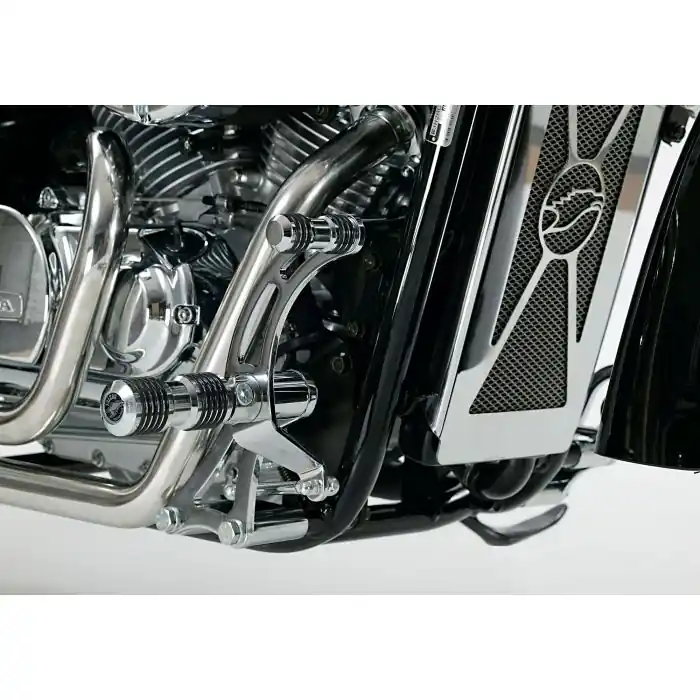 FALCON Round Style Fußrastenanlage silber TÜV passt für HONDA VT1100 C2 ACE(95-00) Günstig
