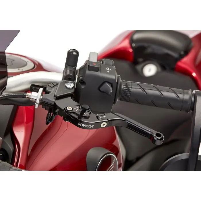 PROTECH Kupplungshebel Sport schwarz, Versteller schwarz ABE passt für HONDA CB1000R(18-24)/CB750 Hornet(23-24)/CBR1000RR(17-19)/XL750 Transalp(23-24) Beliebt