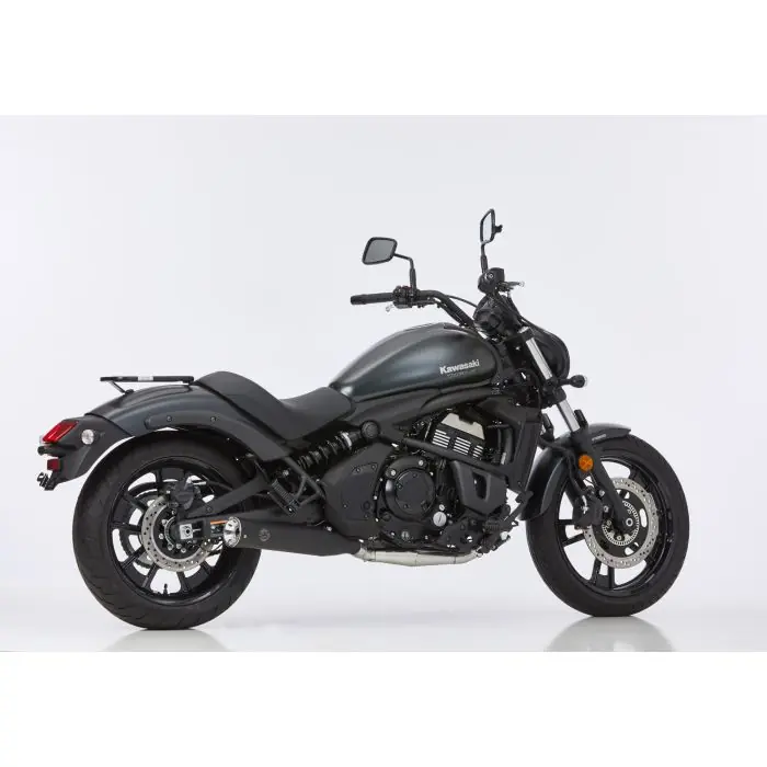 Garantierte Lieferung FALCON Double Groove Auspuffanlage schwarz-matt EG-BE passt für KAWASAKI Vulcan S 650(17-20)/Vulcan S 650 Cafe(17-20)