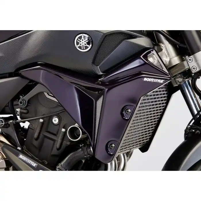 Nur Für Kurze Zeit BODYSTYLE Sportsline Kühlerseitenverkleidung schwarz Tech Black passt für YAMAHA MT-07(17-17)