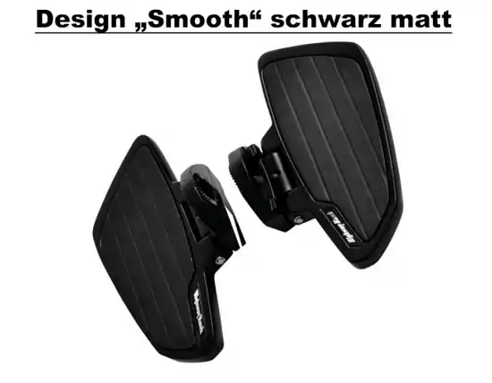 Neu HH Sozius-Trittbretter / Smooth / schwarz matt / Yamaha XVS 1300 / 950 Midnight Star / 1 Paar