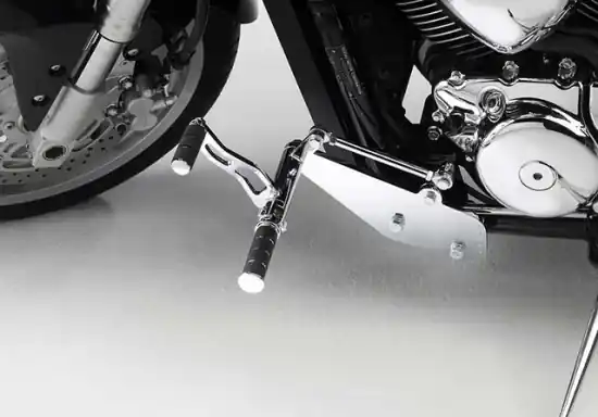 MB vorverlgt. Fußrasten / 22 cm / Ness Style gefräst / lang / chrom / SUZUKI VZR / M 1800 Intruder / ABE Neuheit