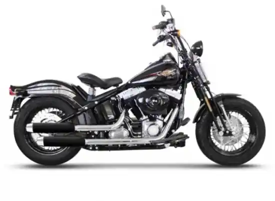 MILLER - HUNTER - 2-2 SlipOn / black / HD Softail Slim / S / EG-BE Preis Gesenkt