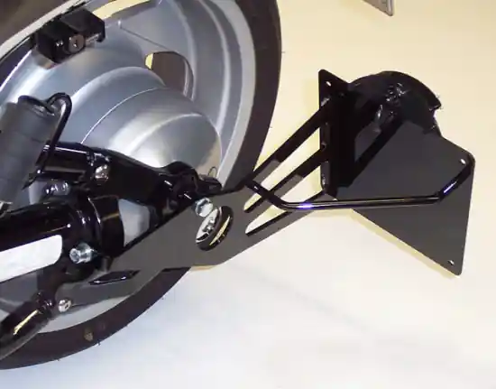 seitl. MB-Kennzeih. Kompl.-Set / black / Honda VT 600 Shadow / TÜV / Österreich Expressversand