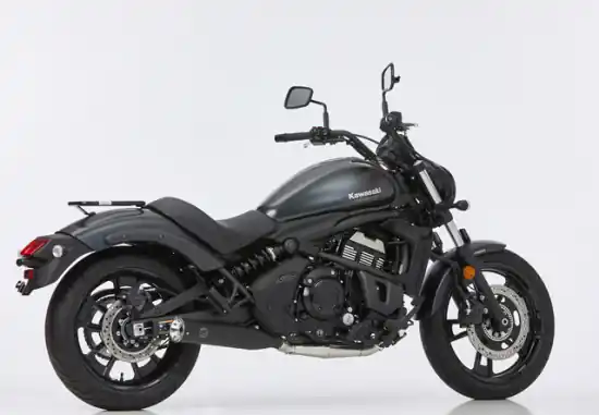 BLACK SALE Falcon Double Groove Komplett 2 -1 / mit KAT / schwarz-matt / Kawasaki Vulcan S 650 / 2015 - 16 / EURO 3 / EG-BE Top-Seller