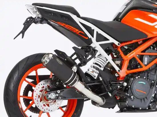 HURRIC Lap 1 / Endtopf schwarz-matt / KTM Duke 125 / ab 2017 / ABE Preiswert