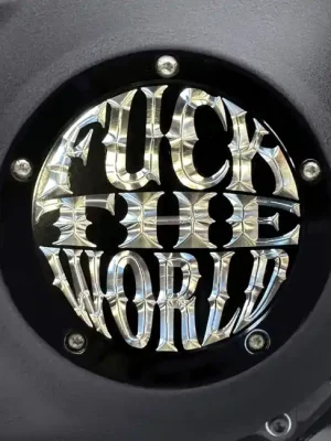 Indian Larry Kupplungsdeckel FTW Glanzschwarz f. Harley-Davidson Softail 18-25 Geprüft