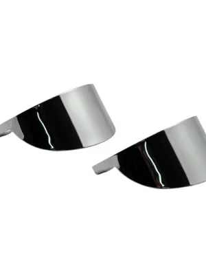 1 Paar Lampenschirm Blinker vorne Visier Chrom für Harley-Davidson 88-22 Highlight