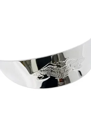 Versand Am Gleichen Tag Lampenschirm Scheinwerfer 7" Visier Chrom für Harley-Davidson mit Adler