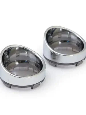 Ausverkauf Blinkergläser Smoke m. Visier für Harley-Davidson 00-22 mit Bulletblinkern