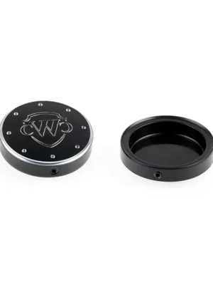 Garantierte Lieferung Cultwerk Top Gabel Cover Schwarz m. Logo f. Harley-Davidson Softail 18-22