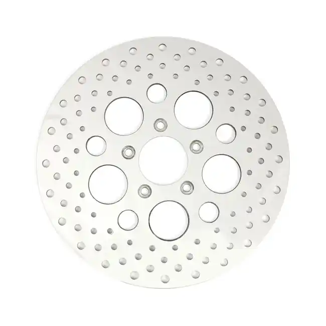 Bremsscheibe 11,5" vorne, gelocht, Edelstahl pol., f. Harley-Davidson Big Twin, XL 00-14 Sichere Zahlung