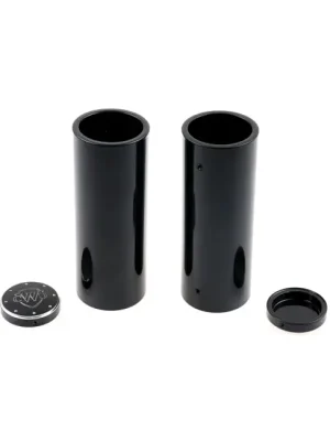 Abverkauf Cultwerk Gabel Cover 4-teilig mit Logo, Schwarz, für Harley Davidson Softail 18-21