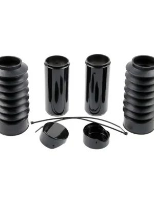 Neu Im Sortiment Cultwerk Gabel Cover komplett m. Faltenbälge, Schwarz, f. Harley-Davidson Breakout 18-21