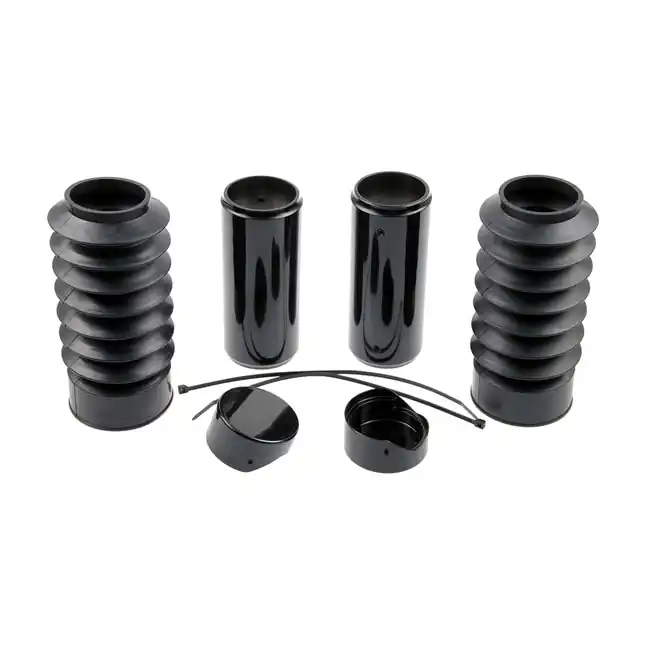 Neu Im Sortiment Cultwerk Gabel Cover komplett m. Faltenbälge, Schwarz, f. Harley-Davidson Breakout 18-21