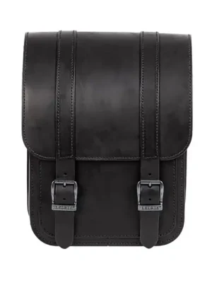 Ledrie Satteltasche Schwarz Leder 10 Liter, f. Harley-Davidson Softail 18-25 Garantierte Lieferung
