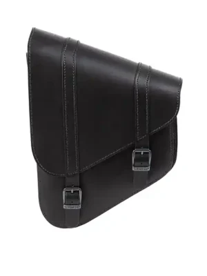 Heißes Angebot Ledrie Satteltasche Schwarz Leder 6,5 Liter, f. Harley-Davidson Softail 18-21