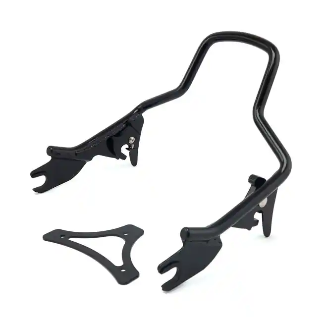 Ausverkauf SissyBar komplett, 9,5", abnehmbar, Schwarz, für Harley-Davidson Touring 09-21