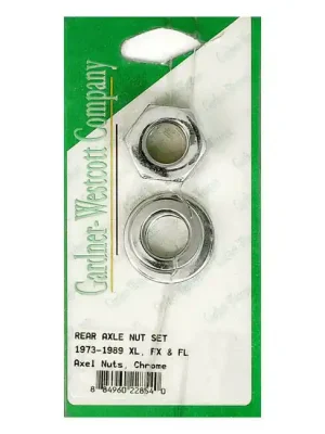 Top-Seller Achsmutter Kit Hex, Hinterrad, Chrom, für Harley-Davidson B.T. 73-88, XL 79-88