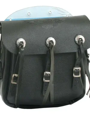 Samwel Early Satteltasche, Leder, Schwarz, f. Harley-Davidson 36-57 Big Twin Direkt Vom Hersteller