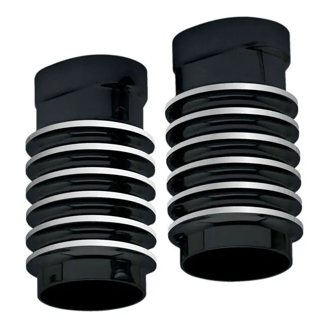 Top-Preis Covingtons Finned Gabel Cover Schwarz, für Harley-Davidson Touring 80-13