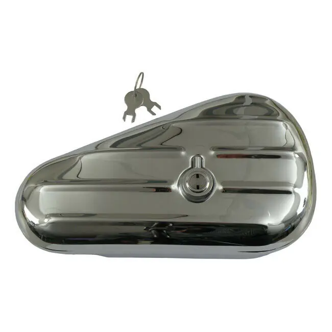 Online Kaufen Werkzeugbox, Toolbox Teardrop Chrom, rechts, abschließbar, für Harley - Davidson