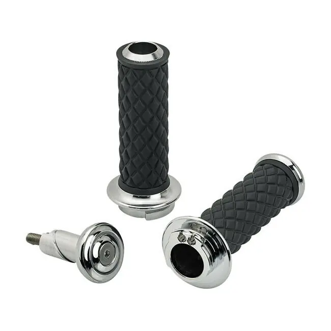 Billig Biltwell AlumiCore Griffe Chrom für Harley - Davidson