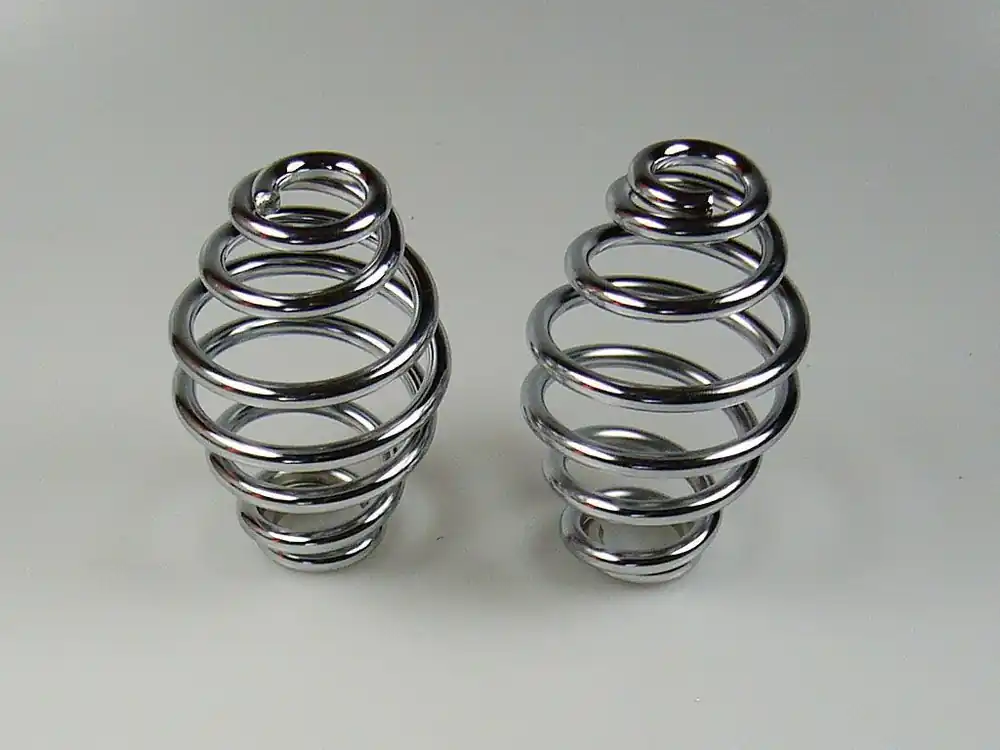 Schnäppchen Solo Sattel Federn 4", Chrom, 1 Paar, Old School, für Harley - Davidson, Bobber