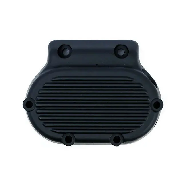 Ausverkauf Getriebedeckel rechts, Ribbed, Schwarz, für Harley-Davidson Big Twin 87-06