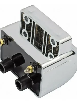 Zündspule Late Style 5 Ohm Chrom, für Harley-Davidson Big Twin, Sportster 65-79 Letzte Chance