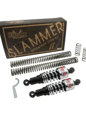 Burly Slammer Kit Tieferlegung Gabel - Dämpfer für Harley Davidson Dyna 91-05 Top-Angebot