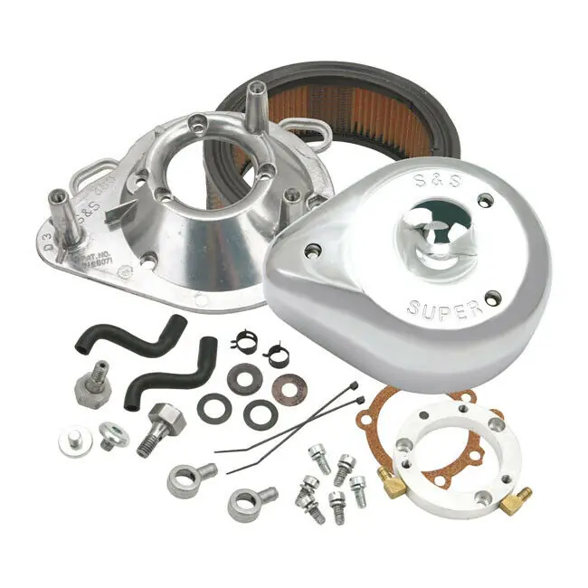 Schnäppchen S&S Luftfilter Teardrop Chrom f. Harley - Davidson BT 93-13 Keihin CV Delphi EFI