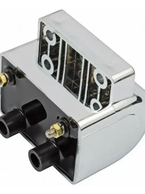 Zündspule Late Style 4 Ohm Chrom, für Harley-Davidson 80-84 Schneller Versand