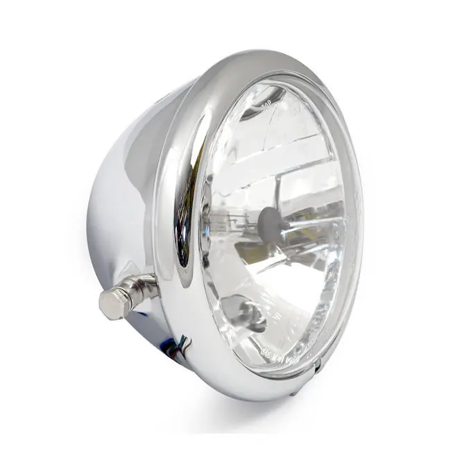 Direktkauf Scheinwerfer Bates 5 3/4" SM Chrom Klarglas f. Harley-Davidson mit E-Prüfzeichen