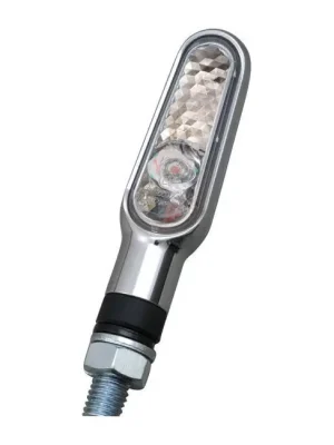 Aktuell Blinker D-Light Chrom, klare Linse, für Harley-Davidson mit E-Prüfzeichen!