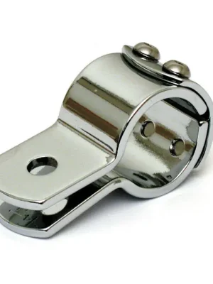 3-teilige Rahmenklemme f. 1 1/4" Rohr, 3/8" Bohrung Chrom, f. Harley - Davidson Sonderangebot