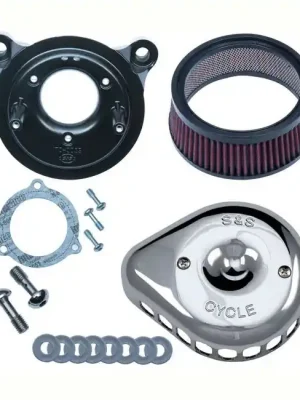 Sichere Zahlung S&S Stealth Luftfilter Mini T. Chrom f. Harley-Davidson mit E-Gas 08-17