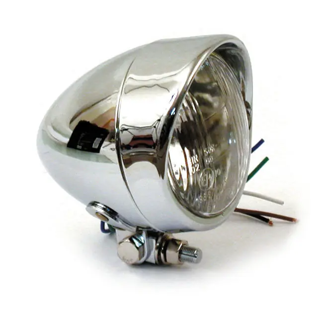 Scheinwerfer Plain Bullet 4" Visier Chrom, f. Harley - Davidson m. E-Prüfzeichen Heißes Angebot